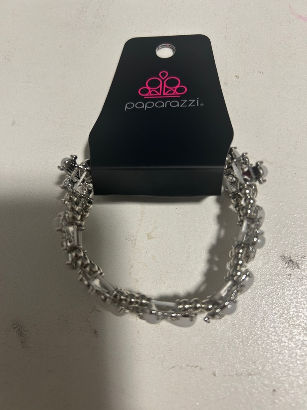 Paparazzi Silver Multi-Strand Chain & Bead Bracelet